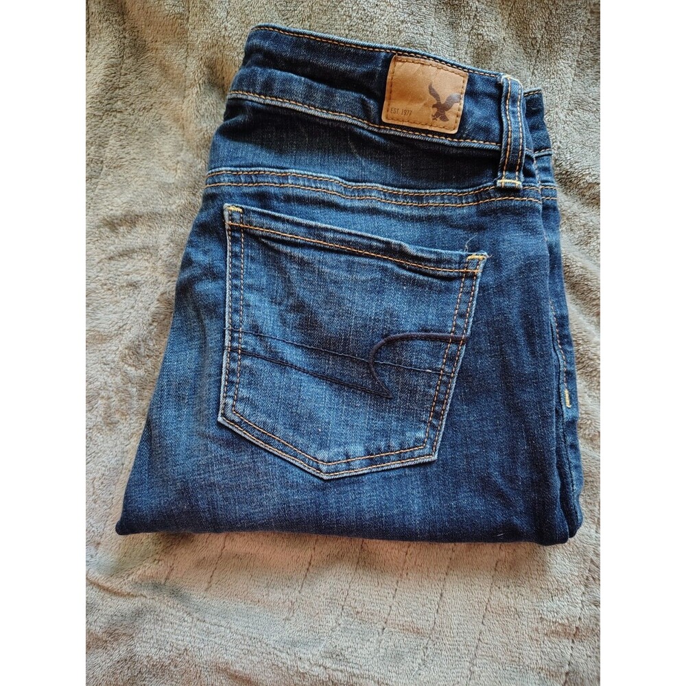 American Eagle Outfitters Women's Skinny Slim Blue Cotton Denim Jeans
